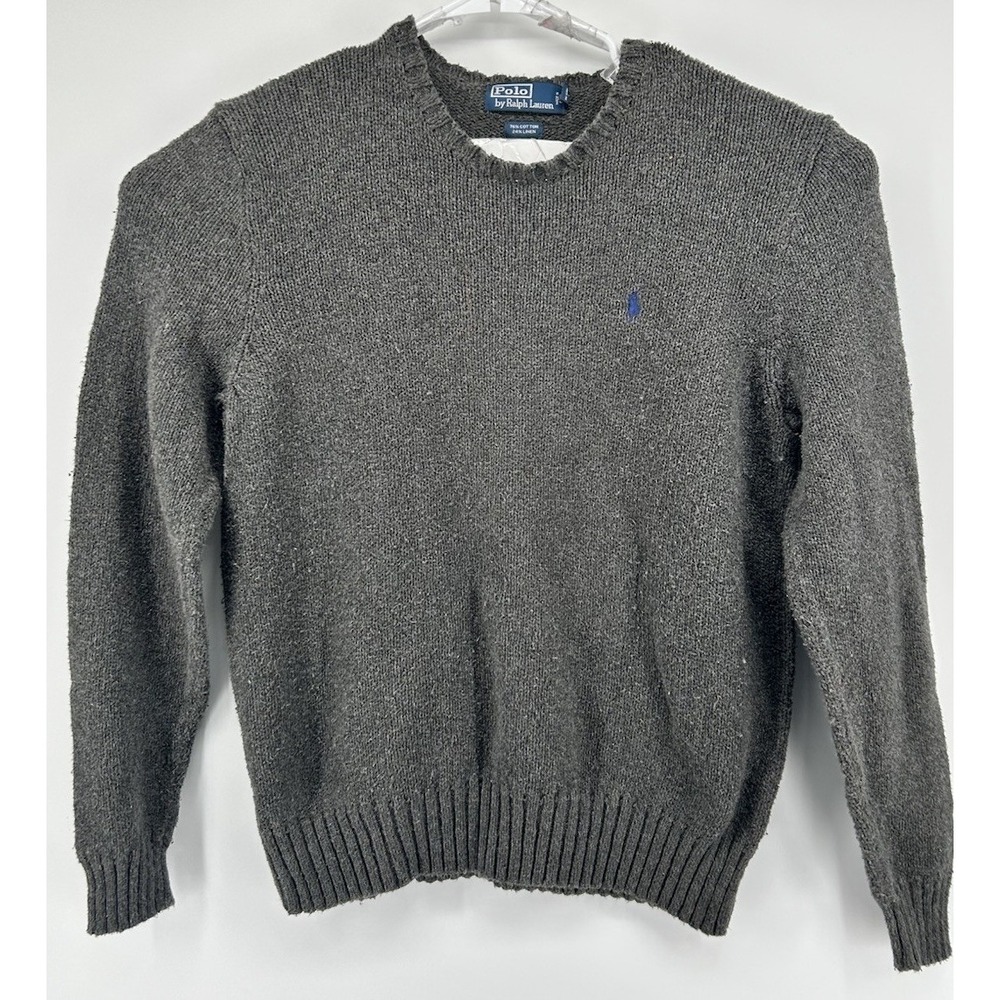 Polo Ralph Lauren Gray Cotton Blend Pullover Sweater Men's Size‎ XL